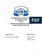 International Institute of Business Studies Noida Report On Industrial Visit of Parle Biscuits Pvt. LTD