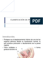 Clasificación de Prolapso Genital