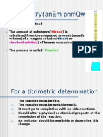 Titrimetry (anEm'pnmQwQy)