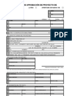 Solicitud de Aprobación de Proyecto de Loteo o Apertura de Nueva Vía