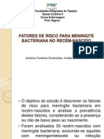 Fatores de Risco para Meningite Slide