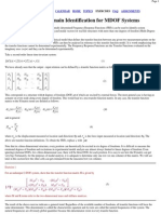 Frequency Domain Identification For MDOF Systems