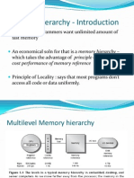 Memory Hierarchy - Introduction: Cost Performance of Memory Reference