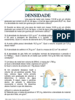 Atividades Sobre Densidade