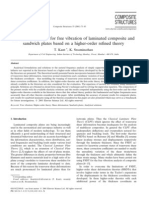 Analytical Solutions For Free Vibration of Laminated Composite and Sandwich Plates Based On A Higher-Order Re®ned Theory