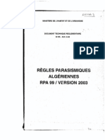 C 2-4.8 Règles Parasismiques Algériennes RPA 99-Version 2003, Scanné