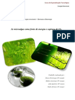 Trabalho Sobre As Microalgas Como Fonte de Energia e Captura De1 CO2