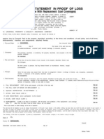 Sample Replacement Cost Proof of Loss Florida