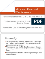 Personality and Personal Effectiveness