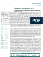 Fed Lifts Growth Forecasts For 2012: Morning Report