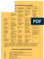 2012 May Breakfast & Lunch Menu