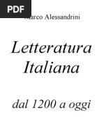 Letteratura Italiana Dal 1200 A Oggi