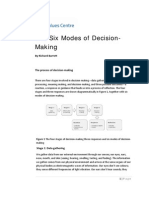 Six Modes of Decision Making