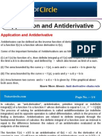 Application and Anti Derivative