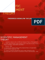 Taylor's Scientific Management Theory1