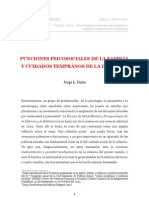 Funciones Psicosociales de La Familia y Cuidados Tempranos de La Infancia.