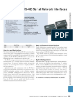 RS-232 and RS-485 Serial Network Interfaces: NI FP-1000, NI FP-1001