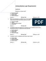 Chapter 8: Structuring System Logic Requirements: Multiple Choice Questions