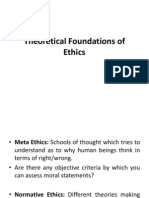 Theoretical Foundations of Ethics