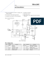 TBA120T: FM IF Amplifier and Demodulator