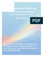 Informational Writing:: State Research Report