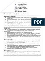 EDEL 445 Lesson Plan On Erosion and Weathering