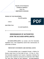 Memorandum of Authorities