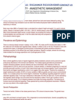 Morbid Obesity - Anaesthetic Management: Prevalence and Epidemiology