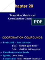 Transition Metals and Coordination Chemistry