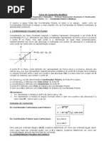 GA A Resumo 11 Coordenadas Polares e Cilíndricas