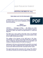 Presidential Decree No. 603, The Child and Youth Welfare Code