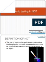 Ultrasonic Testing in NDT