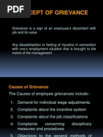 Concept of Grievance: Grievance Is A Sign of An Employee's Discontent With Job and Its Value