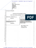 Memorandum of Points and Authorities in Support of Plaintiffs' Motion For Preliminary Injunction