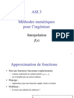 Méthodes Numériques Pour L'ingénieur Interpolation F (X)