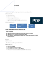 Lampiran Lesson Plan Direct Teaching: Algorithm Is The Sequence of Steps Required To Provide A Solution For A Problem