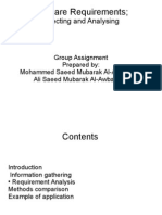 Collecting and Analysing: Software Requirements