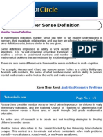 Number Sense Definition