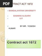 Contract Act 1872: by Mr. Yogesh Kumar