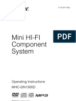 Mini HI-FI Component System: Operating Instructions MHC-GN1300D