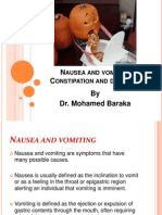 N C by Dr. Mohamed Baraka: Ausea AND Vomiting Onstipation AND Diarrhea