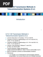 S-72.1140 Transmission Methods in Telecommunication Systems (5 CR)