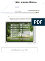 AVALIAÇÃO DE ALGUMAS CÂMERAS Digitais