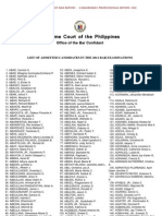 Bar Admitted Candidates