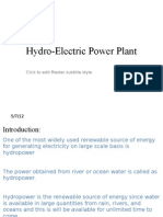 Hydro-Electric Power Plant Lecture