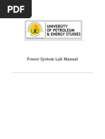 Power System Lab Manual Original and Modified