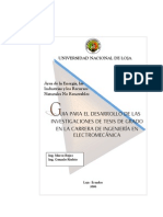 Guia para El Desarrollo de Las Investigaciones de Tesis de Grado en La Carrera de Ingenieria en Electrome