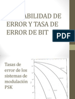 Probabilidad de Error y Tasa de Error de Bit