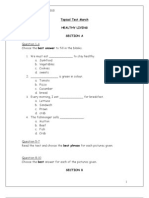 Topical Test March Healthy Living Section A