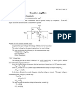 Transistors Amplifiers: Out in